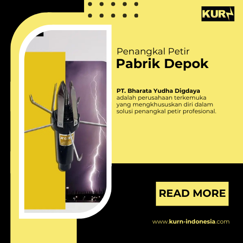penangkal petir pabrik Depok